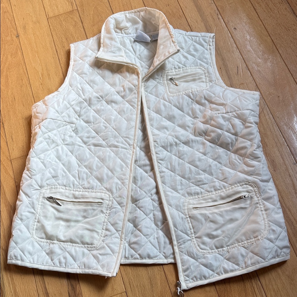 Active USA Ivory Quilted Vest